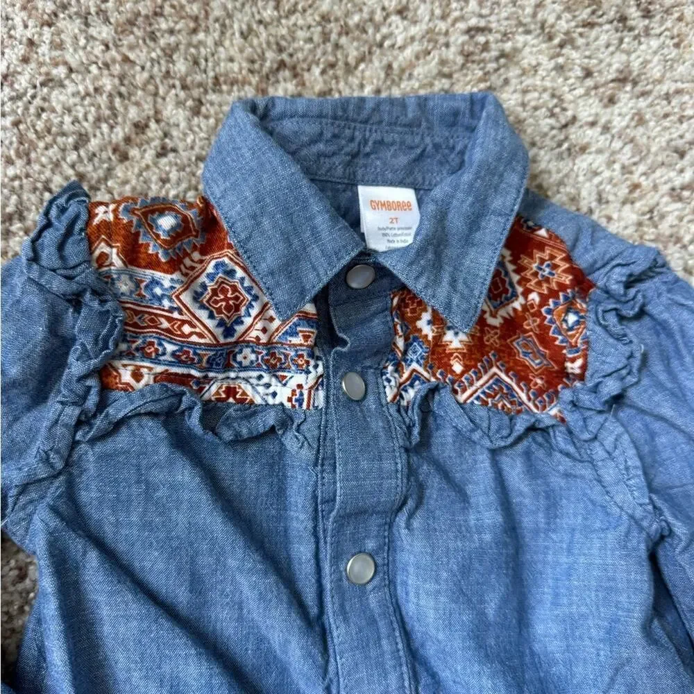 Cowboy shirt for toddler girl, size2T, Gymboree